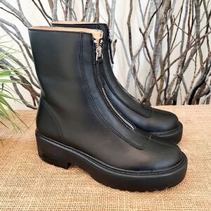 NEW Steve Madden Monrow Black Front Zip Booties Size 6.5